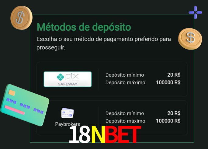 O cassino 18Nbet oferece uma grande variedade de métodos de pagamento